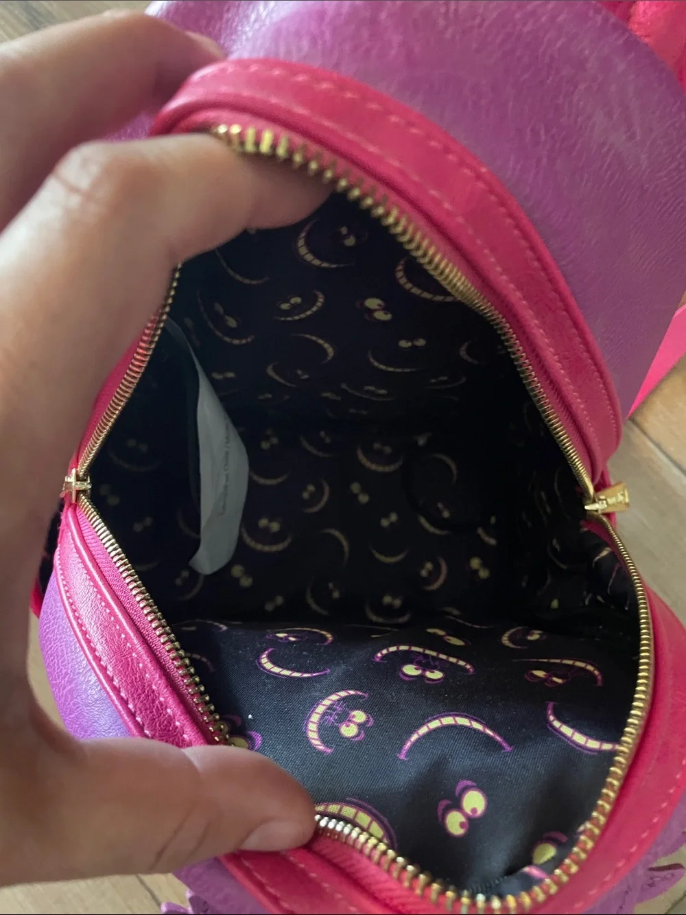 Loungefly Pink & White Cheshire Cat Kids Mini Backpack